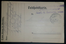 Feldpostkarte 1 Feldartillerie Regiment Prinzregent Luitpold  Batterie - Sonstige & Ohne Zuordnung