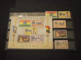GHANA - 1971 SCOUT 5 VALORI + BF - NUOVI(++) - Ghana (1957-...)