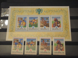 GHANA - 1980 INFANZIA 4 VALORI  + BF- NUOVI(++) - Ghana (1957-...)