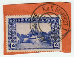 Postal Fragment Bosnia KuK Bahnpost  Bos.brod - Sarajevo Cancdel - Bosnie-Herzegovine