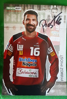 Primoz Prost Slovenian Player Handball Card With Autograph Handball Club FRISCH AUF Goppingen Germany - Balonmano