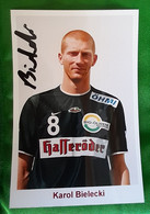 KAROL BIELECKI Poland PLAYER Handball Card With Autograph Handball Club Magdeburg  Germany - Pallamano