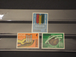 GHANA - 1963 FAME/SPIGHE  3 VALORI - NUOVI(++) - Ghana (1957-...)