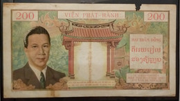 French Indochina Indochine Vietnam Laos Cambodia 200 Piastres VF Banknote Note Billet 1953 - Pick# 109 - Indochina