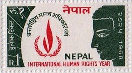 Lord BUDDHA/Human Rights 1Re STAMP 1968 NEPAL Mint/MNH - Buddhism