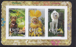 French Polynesia 2017 Dog Chien Hunde MNH 3V Self-sticker ** - Nuevos