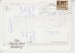 GRECIA  1989 - Cartolina Per Italia -.- - Briefe U. Dokumente