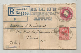 Lettre , GRANDE BRETAGNE ,registered Letter , Entier Postal ,R London W.C. 4 , 1930 - Marcophilie