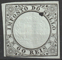 Fiscal Revenue Stamps Imposto Do Sello 60 Reis 3 Coups De Poinçons  (H1) - Neufs