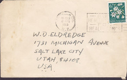 New Zealand Slogan Flamme 'Health Stamps' DUNEDIN 1963 'Petite' Cover Brief SALT LAKE CITY Utah United States - Storia Postale