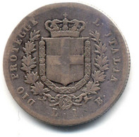 RE ELETTO VITTORIO EMANUELE II LIRA 1859 BOLOGNA R2 MONETA ITALIA - Piemont-Sardinien-It. Savoyen