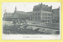 * Tourcoing (Dép 59 - Nord - France) * (E.V. Roubaix) La Gare, Vue De Coté, Bahnhof, Railway Station, Animée, Old - Tourcoing