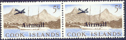 COOK ISLANDS 1966 5 Sh. Ship In The Port Of Rarotonga With AIRMAIL-overprint U/M - Cook