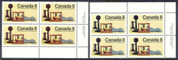 CANADA 1974 100 Years Telephone Superb U/M Block Of Four VARIETY: WRONG COLOURS - Varietà & Curiosità