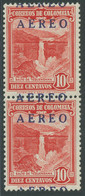 COLOMBIA 1953 Provisional Airmail Issue 10 C U/M MAJOR VARIETY: DOUBLE OVERPRINT - Colombie