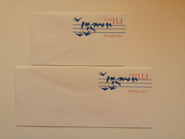 1991..USA.. LOT OF 2 COVERS WITH  PRINTED  STAMPS.. NEW...SWALLOWS - Hirondelles
