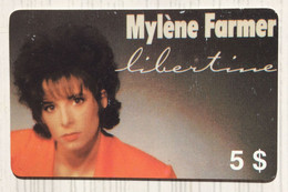 Télécarte 5 $ Unités Mylène Farmer - Sonstige - Amerika