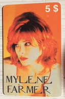 Télécarte 5 $ Unités Mylène Farmer - Other - America