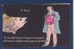 CPA Poisson D'avril Grivoise Type Sager Non Circulé - Poissons Et Crustacés