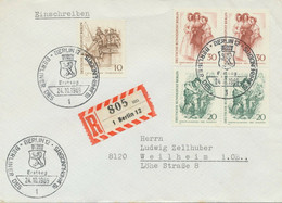 BERLIN 1969 Berliner Des 19.Jahrhunderts 10 Pf Pferdeomnibus; 20 Pf (Paar) Schuster; 30 Pf (Paar) Berlinerinnen R-FDC - Lettres & Documents