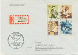 BERLIN 1969Weltkongress Des Personals Der Post-, Telegrafen- Und Telefonbetriebe (IPTT), Berlin Kompletter Satz Auf FDC - Brieven En Documenten