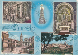 CARTOLINA  LORETO,ANCONA,MARCHE-SALUTI DA LORETO-CULTURA,IMPERO ROMANO,BELLA ITALIA,MEMORIA,RELIGIONE,VIAGGIATA 1967 - Ancona