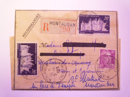 2021 - 964  Enveloppe  Recommandée Au Départ De MONTAUBAN  1953   XXX - Cartas & Documentos