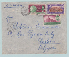 Luchtpost Van Alexandria Naar Charleroi In 1951 - Enteros Postales