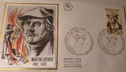 FDC MARTIN LUTHER 12 FEVRIER 1983  Y&T 2256 - Théologiens