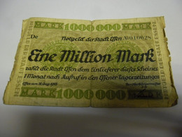 Billet ALLEMAGNE 12 -08 - 1923 De 1 Million Mark - Notgeld Der Stadt Effen - Sin Clasificación