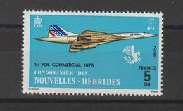 Nouvelles-Hébrides Légende Française 1976 Concorde 424, 1 Val ** MNH - Ungebraucht