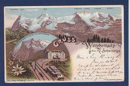 CPA Suisse Helvétia Schweiz Svizzera Circulé En 1900 Litho Gruss Wengernalp - Enge
