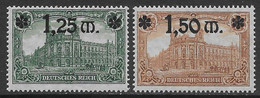 Germania Deutsches Reich 1920 Local Motifs Overprinted 2val Mi N.116-117 MH * - Neufs