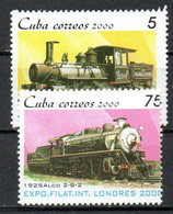CUBA. N°3867 De 2000. Locomotive à Vapeur. - Ongetande, Proeven & Plaatfouten