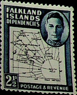 Falkland Islands, Dependencies 1949 2½d SG G11b * MH KGVI (002717) - Gebraucht