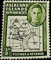 Falkland Islands, Dependencies 1946 ½d SG G1 ** MNH KGVI (002751) - Gebraucht