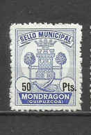 2724-RARO SELLO LOCAL ESPAÑA MONDRAGON PAIS VASCO MUNICIPAL AYUNTAMIENTO LOCAL,SPAIN REVENUE,STEMPELMARKEN.SPAIN CIVIL - Fiscales