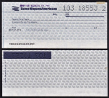 Bank Check / Chèque Bancaire - BANCO HISPANO AMERICANO, Badajoz, Espanha - Zonder Classificatie