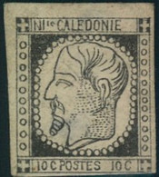 1860, 10 C Napoleon III Unused With Narrow To Wide Margins. No Gum As Issued - Unused Stamps