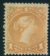 1858, 1 Cent Victoria, Orange Yellow Large Head Unused, Regummed - Neufs