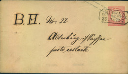 1873, "MÜGELN BEI OSCHATZ", Nchverwendeter Ra3 Auf 1 Gr. Brustschi GSU - Saxe
