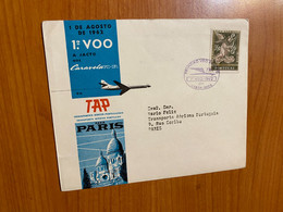 Lettre -1 Er Vol TAP - Lisbonne /Paris 1962 - Lettres & Documents