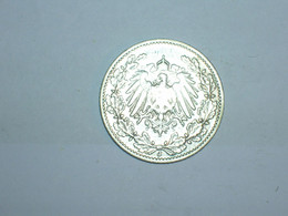 ALEMANIA. 1/2 MARCO PLATA 1908 J (1702) - 1/2 Mark
