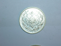 ALEMANIA. 1/2 MARCO PLATA 1909 D (1704) - 1/2 Mark