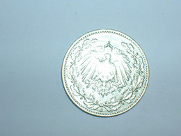 ALEMANIA. 1/2 MARCO PLATA 1913 J (1725) - 1/2 Mark