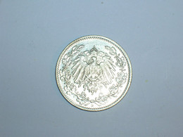 ALEMANIA. 1/2 MARCO PLATA 1914 D (1727) - 1/2 Mark