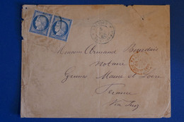 C LA REUNION BELLE LETTRE RARE1880 ST DENIS POUR FRANCE +VOIE DE MODANE -SUEZ+ PAIRE DE T.P 25C+C ROUGE + AFFRANCH. RARE - Briefe U. Dokumente