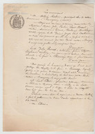 2 DOCUMENTS ADMINISTRATIFS 2 ET 6 PAGES AVEC TIMBRE FISCAL HUMIDE DE 60 CENTIMES 16/06/1888 - Cachets Généralité