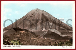 CABO VERDE - ILHA DO FOGO - CONE DO VULCAO - 1950 REAL PHOTO PC - Capo Verde