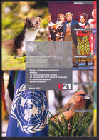Liechtenstein / 1-2021 / Europa, Operette Balzers, UN, Songbirds / Philatelic Stamps Prospectus, Leaflet, Brochure - Other & Unclassified